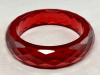 BB421 ruby red faceted Prystal bangle